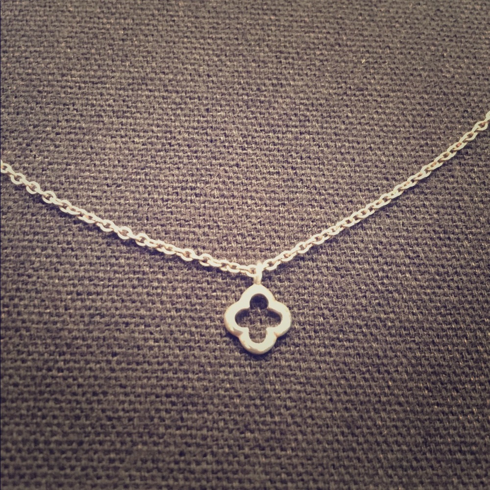 Sterling silver quatrefoil necklace